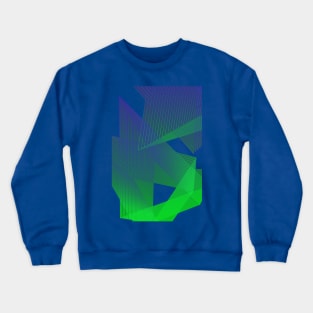 Geometric green blue pop art Crewneck Sweatshirt